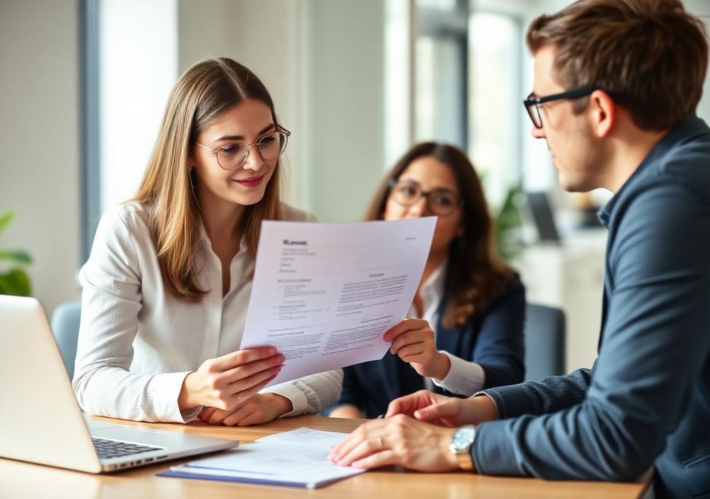 Resume review during a placement interview